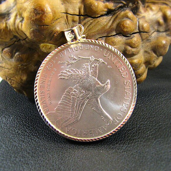 2023 BU American Silver Eagle Walking Liberty Bullion Coin Pendant - Picture 3 of 11